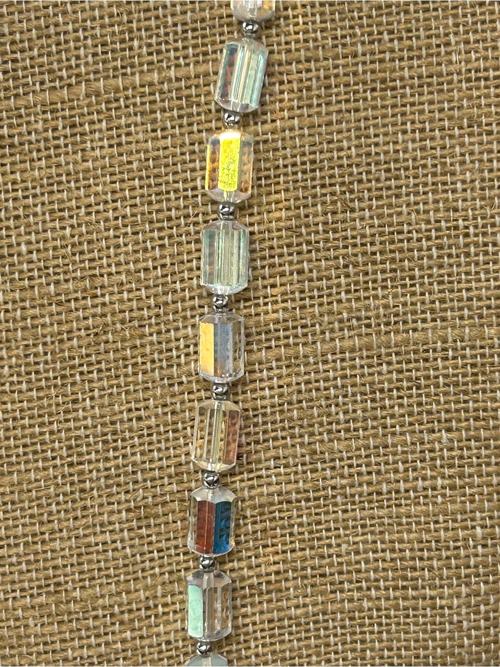 S.A.L Swarovski Vintage Glass Crystal Aurora Glass Bead layering Necklace. Swan. - Picture 4 of 9